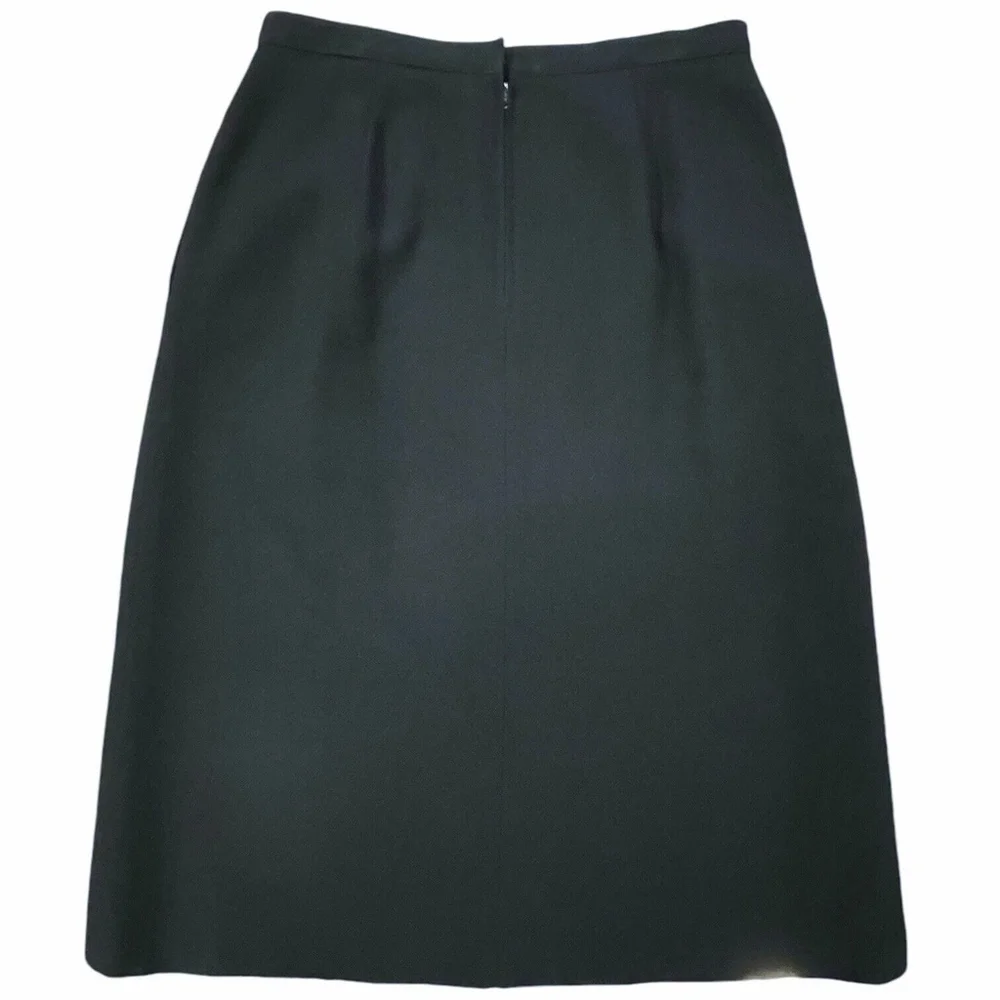 Vintage Weathervane Womens 14 Pure Wool Skirt Pockets Lined USA Union Made Black